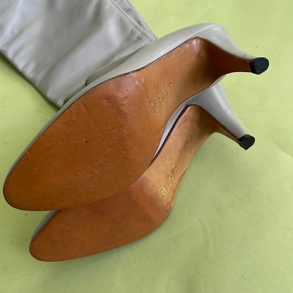 Vintage 80’s light gray Nordstrom all leather over the knee boots - Picture 15 of 16